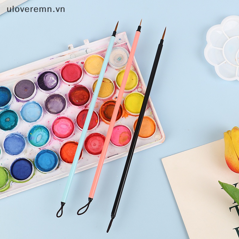 Set 3 Cọ Vẽ Trang Trí Móng Tay Nghệ Thuật Uloveremn Bằng Thép Nylon Bền Màu Sắc Đẹp Mắt