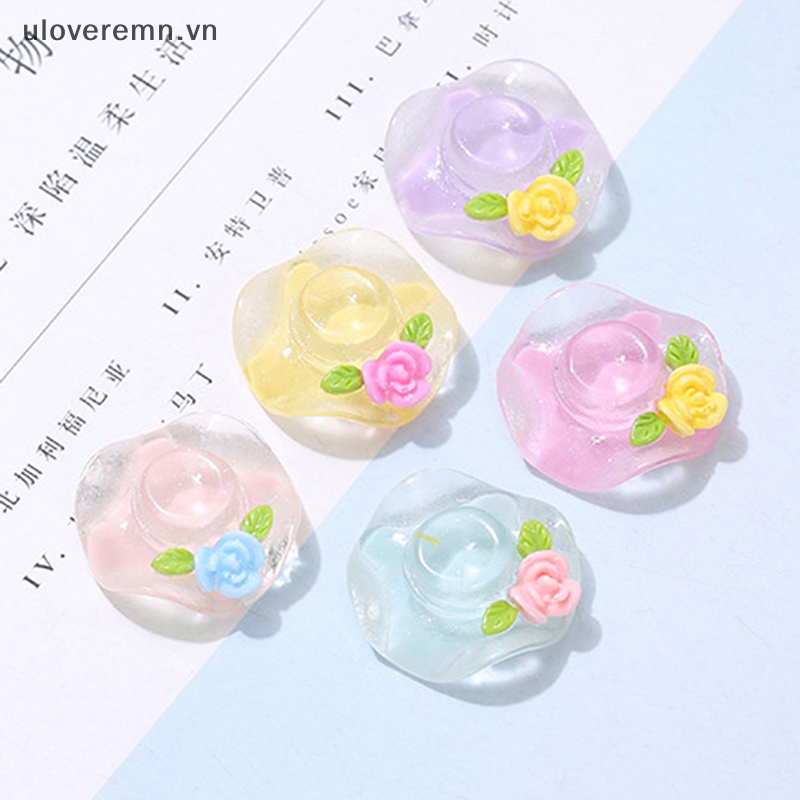 Set 10 Đồ trang trí Hoa Bằng Nhựa Phát Quang Dùng Để Trang Trí Vườn DIY