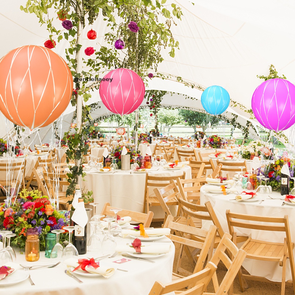 Set 6 Bong Bóng Dạng Lưới 36 '' Dùng Để Trang Trí Khinh Khí Cầu