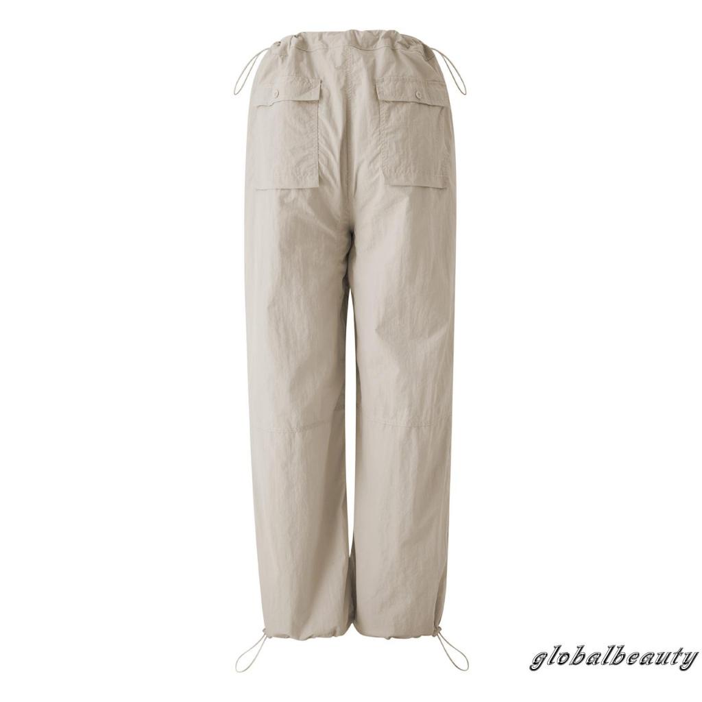 Quần Dài Dáng Rộng Lưng Cao Màu Sắc Đơn Giản Thời Trang Xuân Thu Cho Nữ