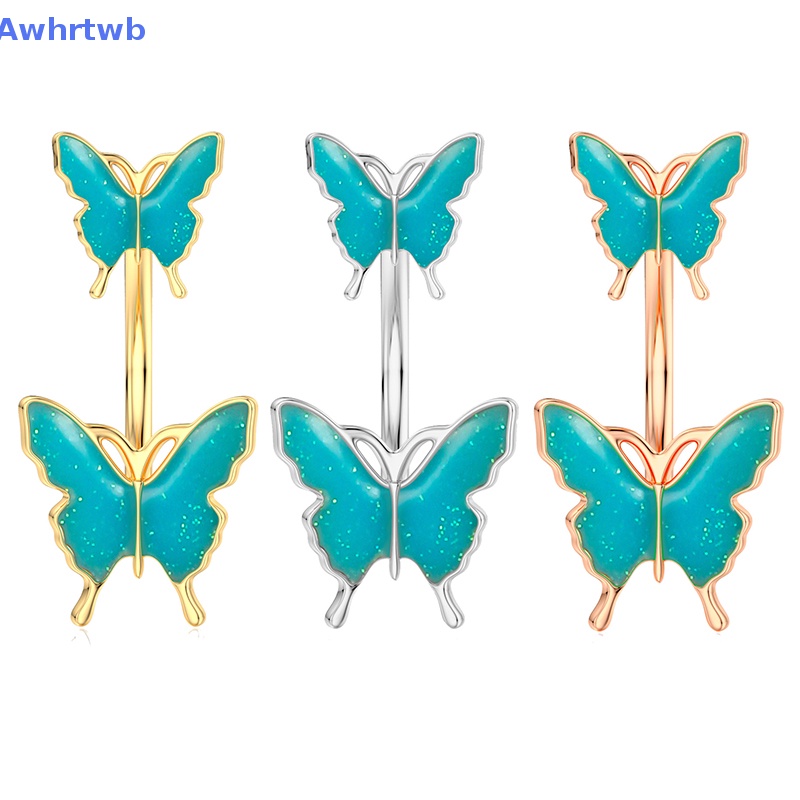 Khuyên Rốn Hình Bướm Bằng Thép Không Gỉ Thời Trang Dành Cho Nữ Mới