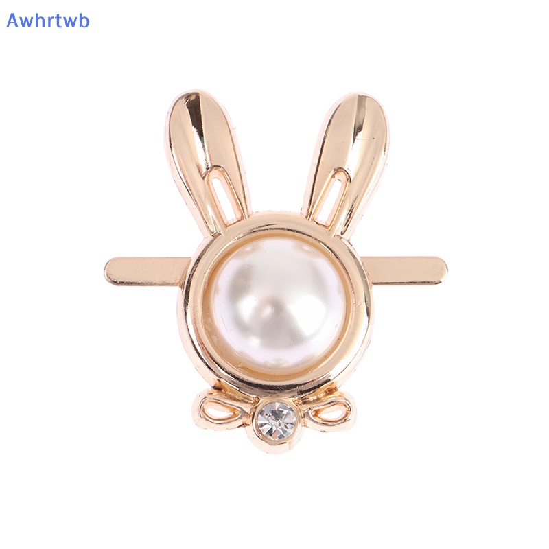 1 Khóa Kẹp Giày Cao Gót Hình Đầu Thỏ Đính Ngọc Trai Cho Nữ Mới