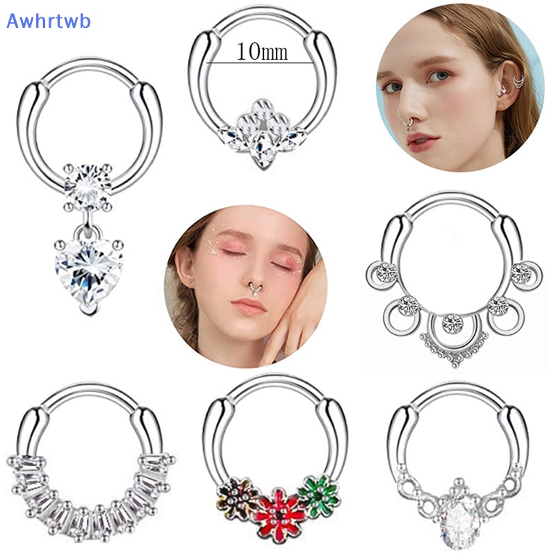 1 Khuyên Mũi Đục Lỗ Dạng Xoắn Ốc Hình Hoa Cho Nam Và Nữ Mới