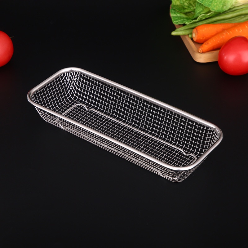Bộ 3 Rổ lưới inox 304 đựng thức ăn chiên, rau củ dày dặn