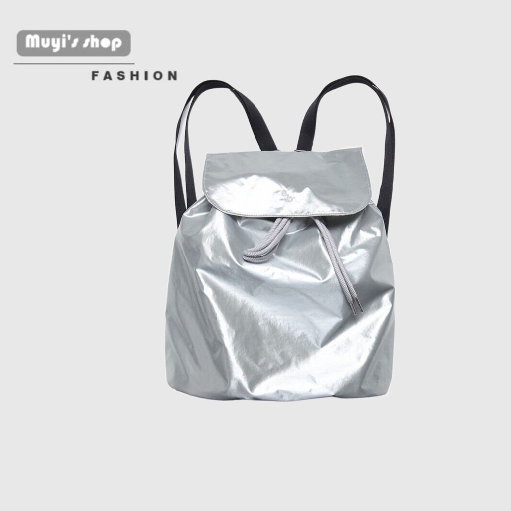 Ba Lô Rút Dây Thêu Chữ Phong Cách Retro