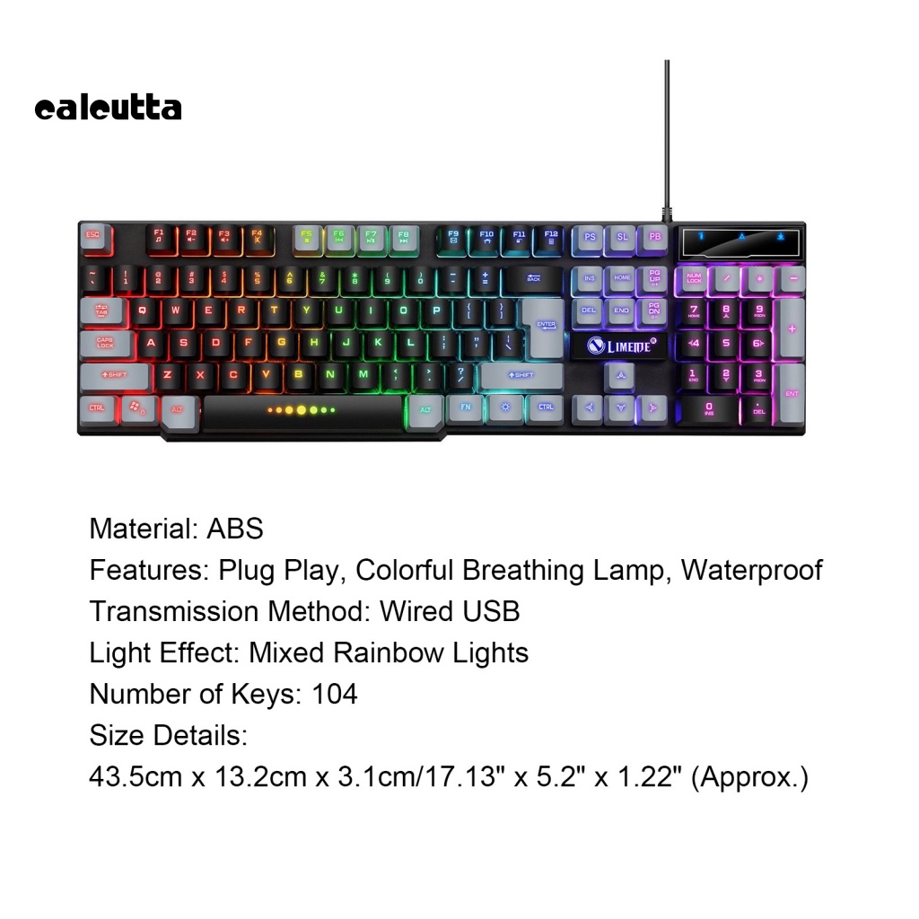 Bàn Phím + Chuột Chơi Game Có Dây Chống Trượt Bền Bỉ Dành Cho Văn Phòng / Laptop