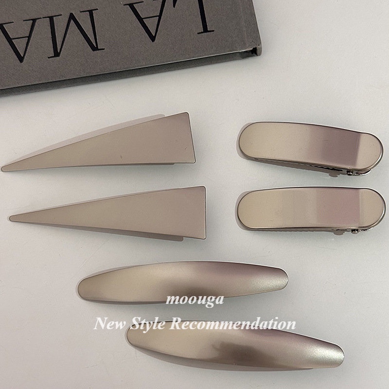 Kẹp Tóc Moouga / Hàn Quốc Bằng Kim Loại Đơn Giản Thanh Lịch Cho Nữ