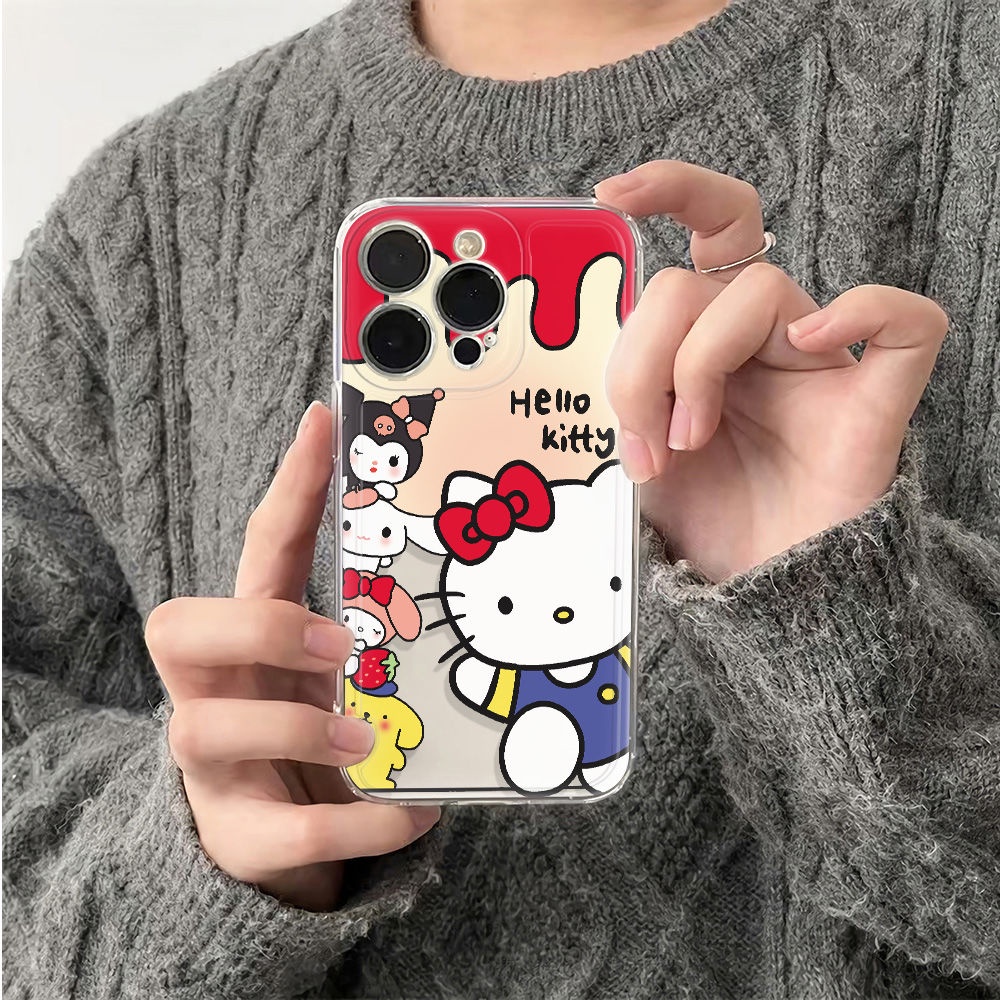 ✅Ốp Điện Thoại Dẻo Họa Tiết Hoạt Hình Chú Mèo Dễ Thương Cho iPhone1213plusmaxkitty 14pro6ins78 IABM 11