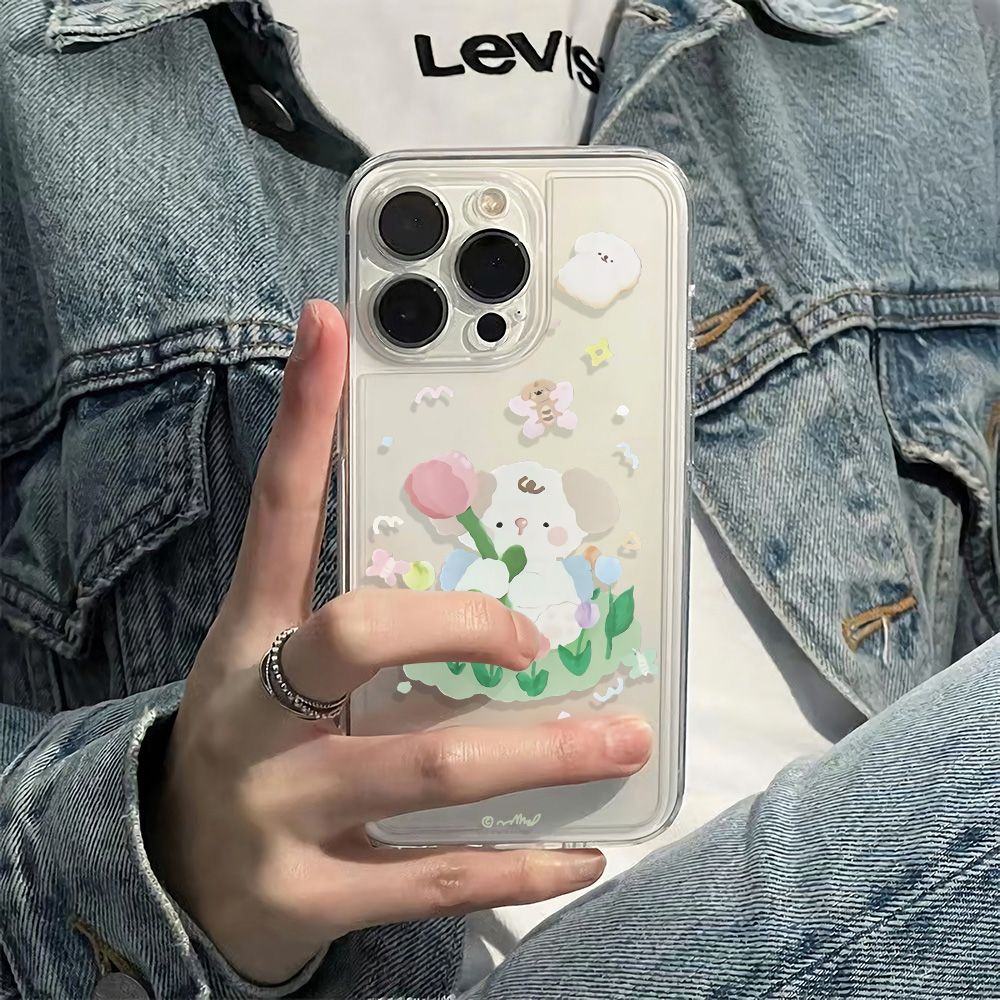 ✅Ốp Điện Thoại Dẻo Họa Tiết Chú Chó Dễ Thương Chống Sốc Cho iPhone1278 11 CY63 plus Nanhua 14pro Max136In