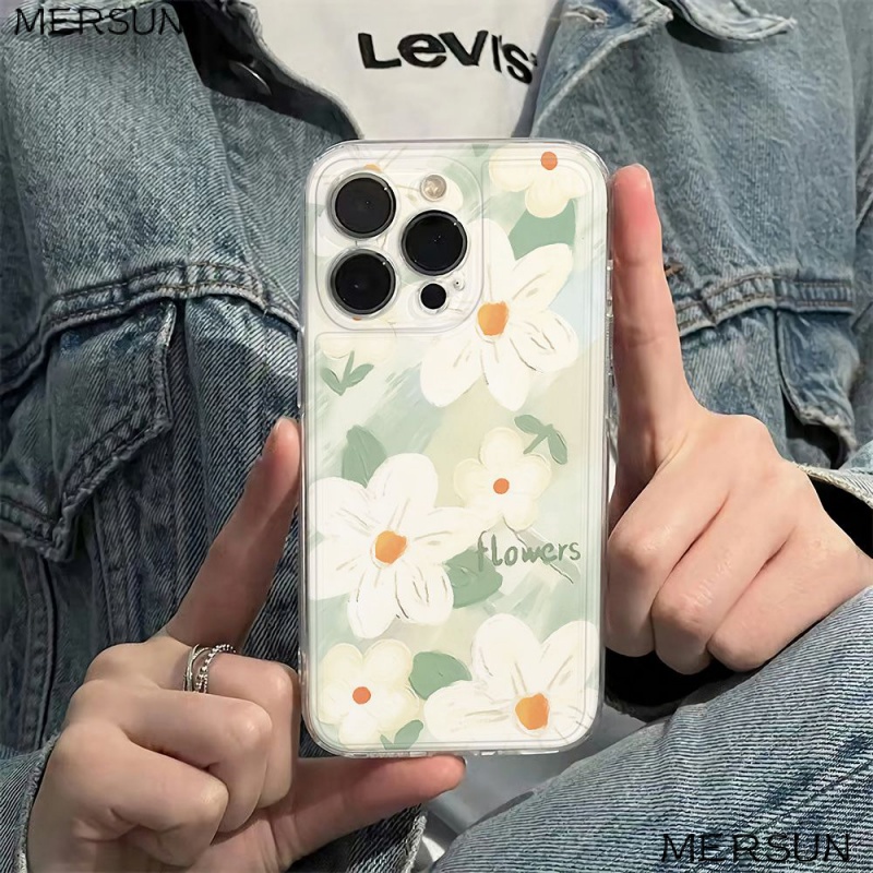 ✅Ốp Điện Thoại Mềm Chống Sốc In Hình Hoa Cúc Đơn Giản Cho Iphone 7813plus Style 14Pro6Iniphone12 max 11 0