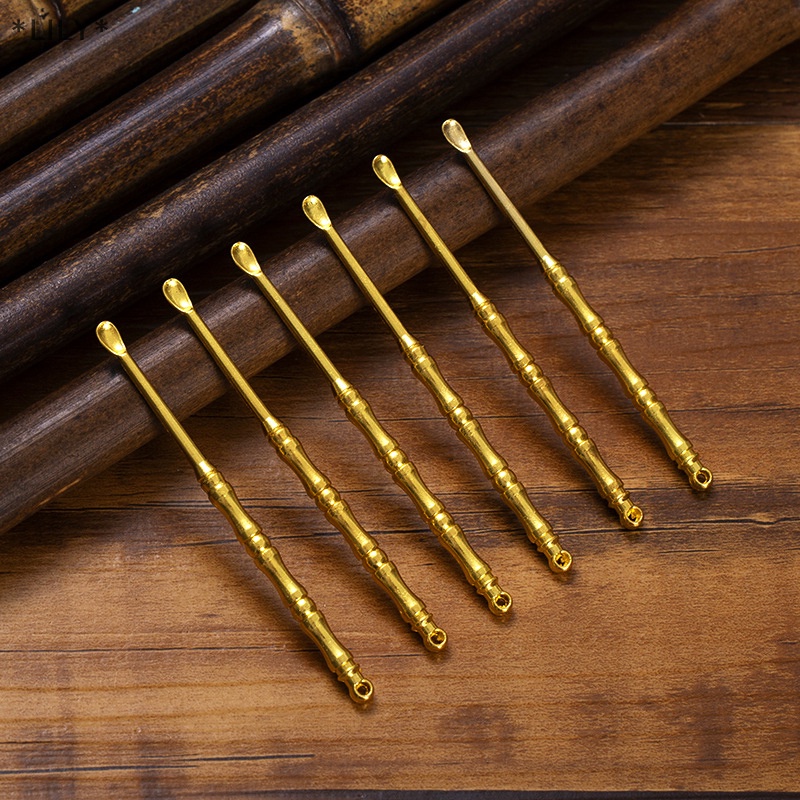 Lily Tai Thìa Retro Giả Brass Xách Tay Tai Làm Sạch Công Cụ Tai Pick Ráy Tai Uuu