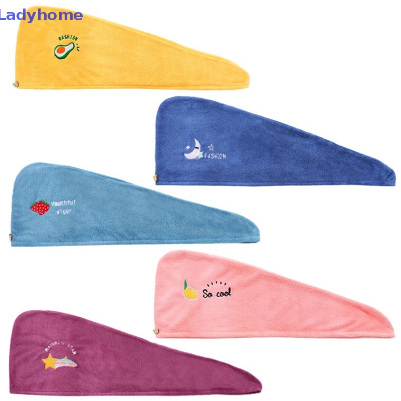 Mũ Tắm Trùm Đầu Bằng Sợi Micro Mềm Mại Khô Nhanh Thêu Họa Tiết Cho Nữ