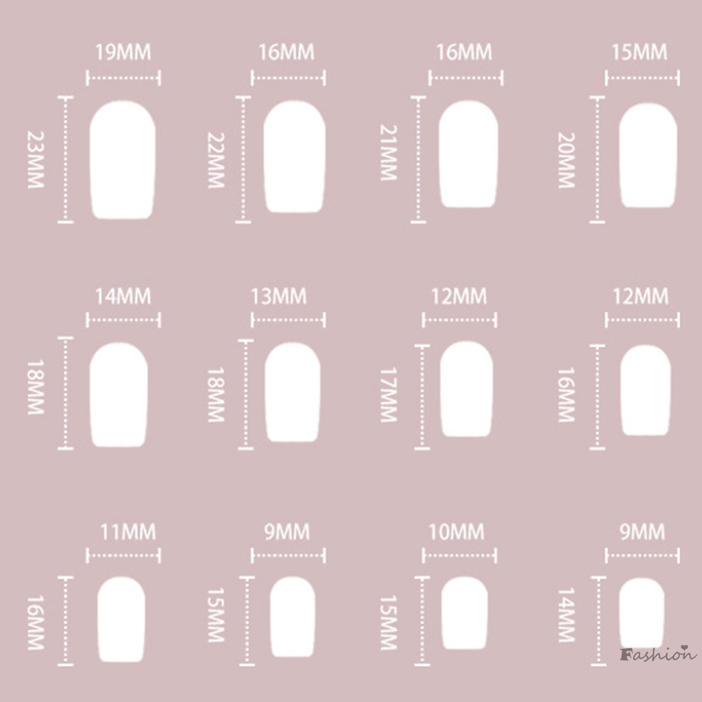 Móng Tay Giả Màu Hồng &amp; Trắng Gradient Bóng Tinh Tế