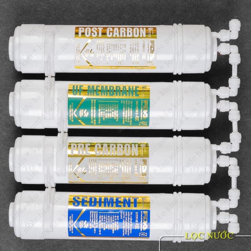 Combo 4 lõi lọc UF Hàn Quốc đầy đủ phụ kiện Type I và U