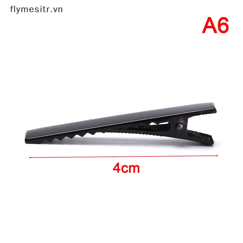 Set 100 Kẹp Tóc Cá Sấu Màu Đen Trơn Thời Trang