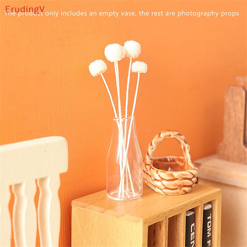 Chậu Hoa Trong Suốt Dùng Trang Trí Nhà Búp Bê / Tỷ Lệ 1: 12