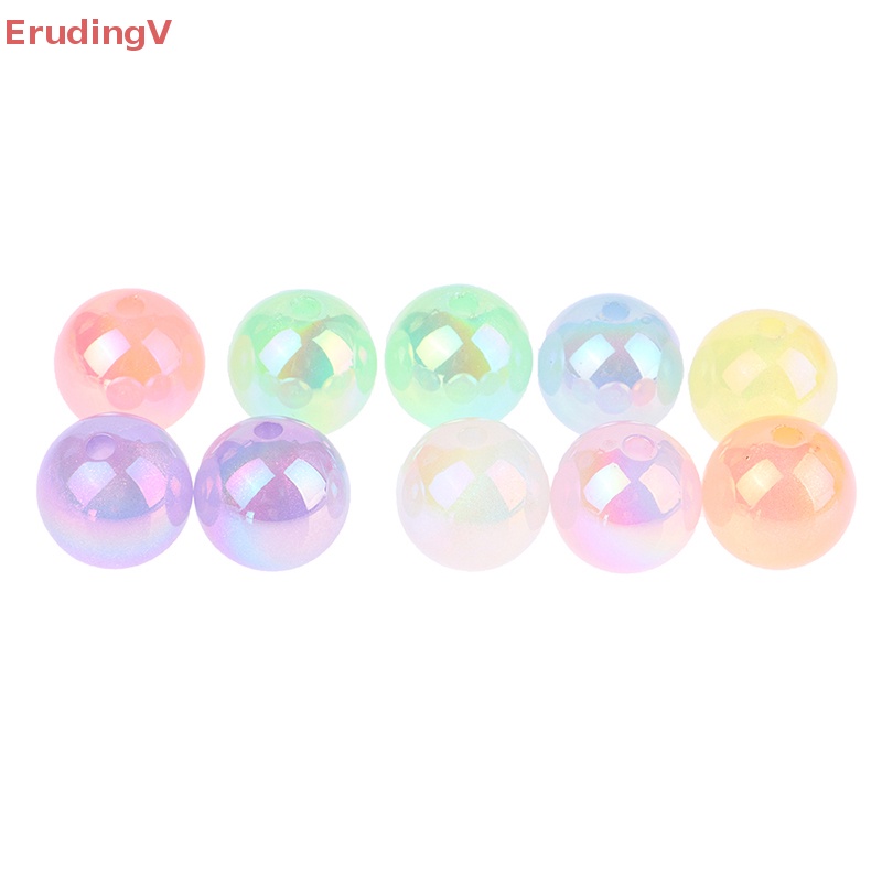 Set 10 Hạt Tròn 16mm Bằng Acrylic Phát Quang Lấp Lánh Làm Trang Sức