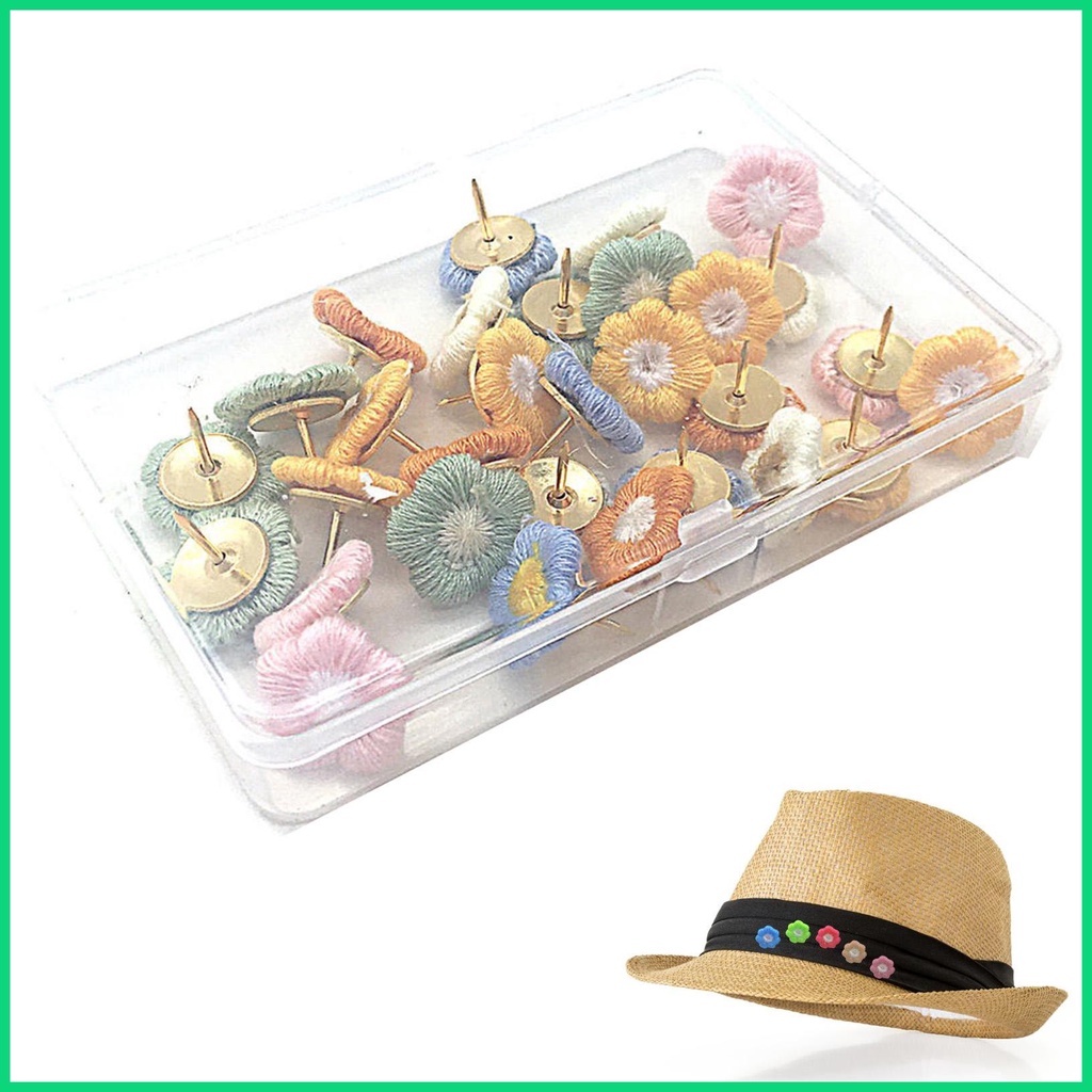 Bộ 30 Ghim Nhấn Trang Trí Hoa Văn Xinh Xắn