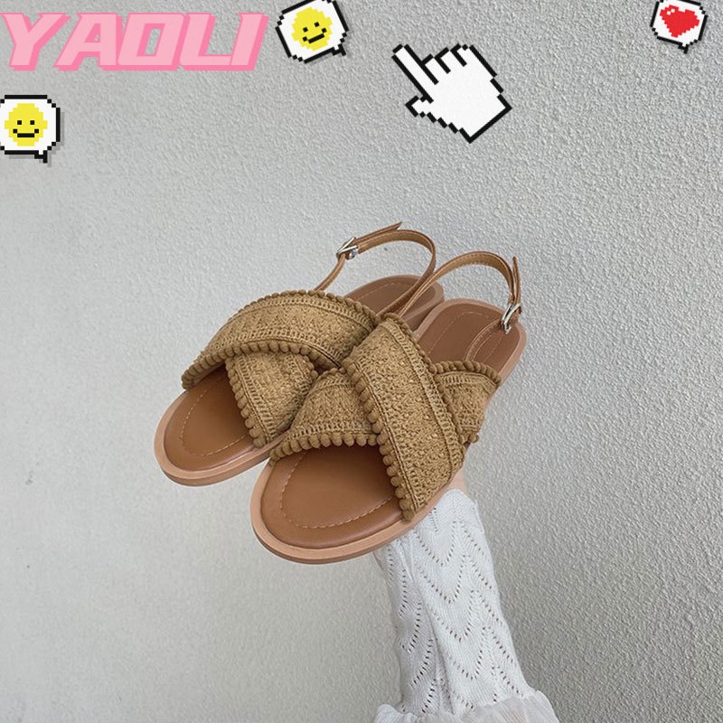 YAOLI Xăng đan Đế Bằng Phong Cách bohemian Thời Trang Cho Nữ