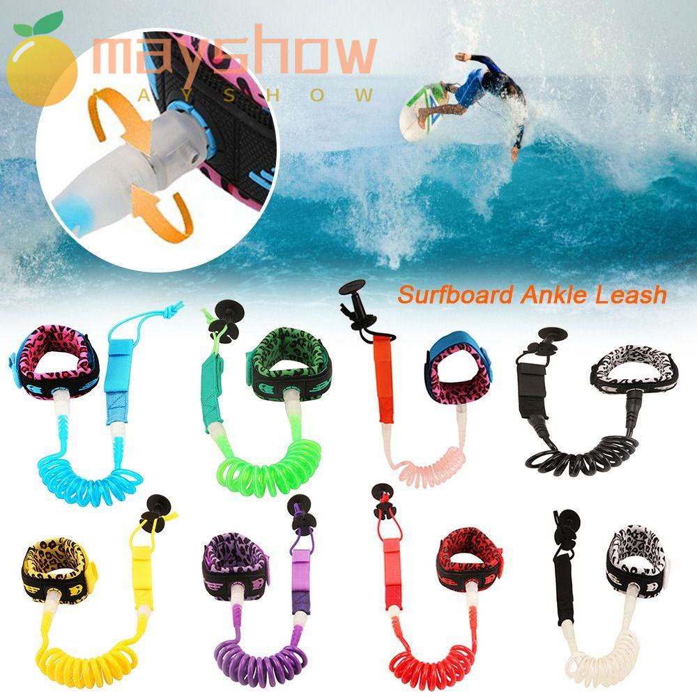 MAYSHOW Ankle Leash 7mm 4 Feet Safety Rope Elastic Coiled Stand TPU Leg Rope