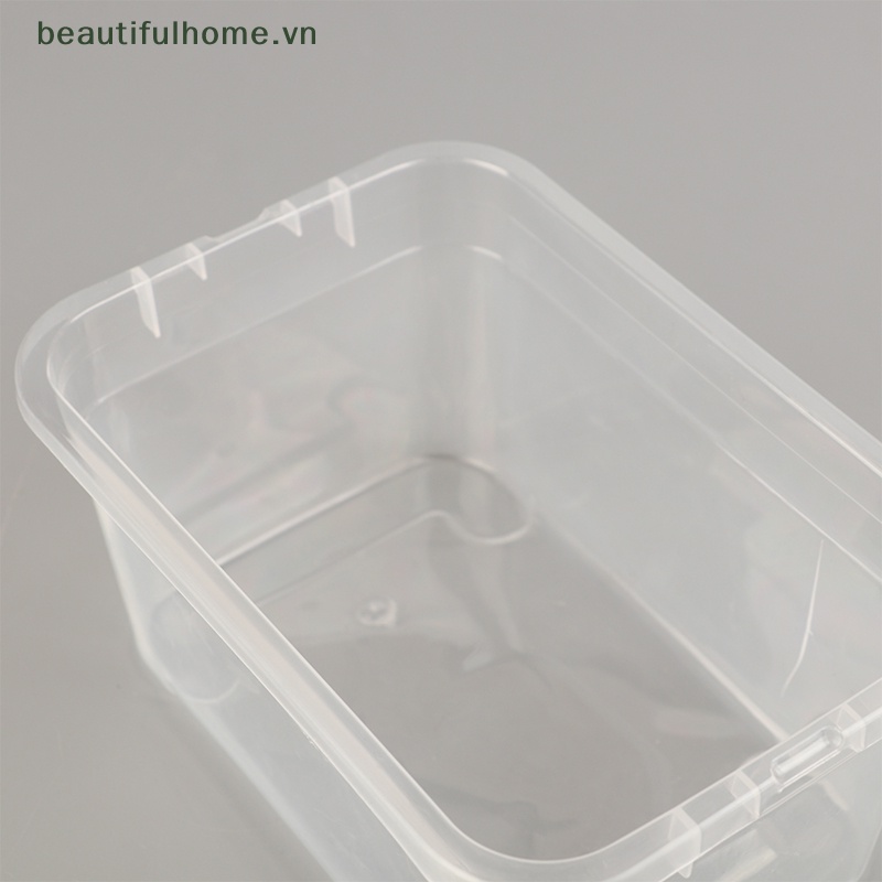 Hộp Nhựa Vuông Mini Trong Suốt Đựng Trang Sức Hạt Cườm