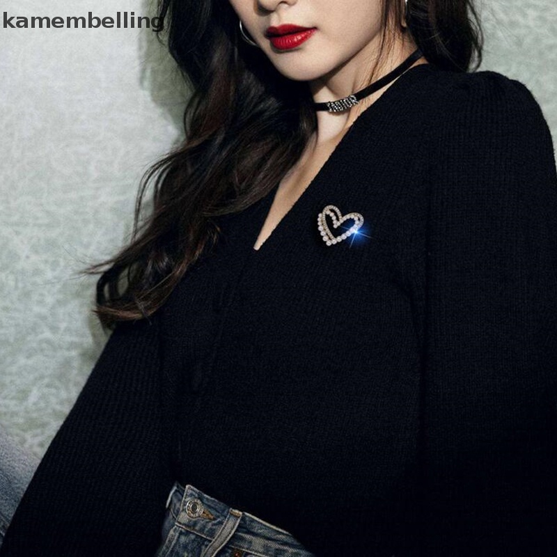 Trâm Cài Áo Hình Trái Tim Đính Đá Thời Trang