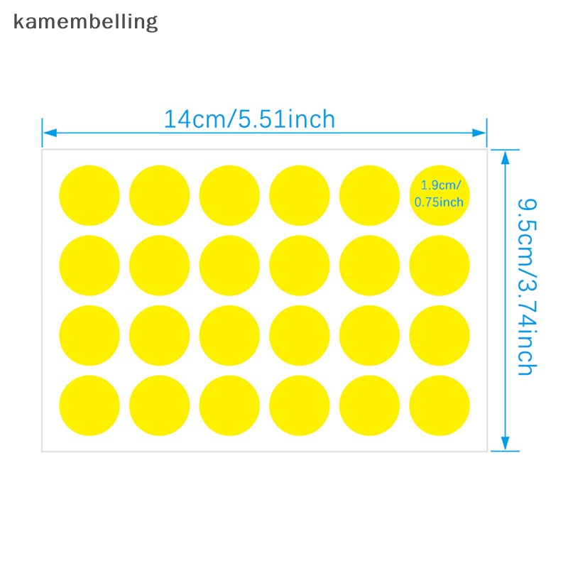 Cuộn 240 Miếng Dán Hình Tròn 19mm Họa Tiết Chấm Bi Nhiều Màu Sắc