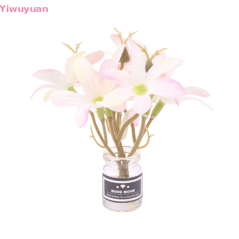 1 Bình Hoa Thủy Tinh Mini Trang Trí Nhà Búp Bê 1: 12 Mới