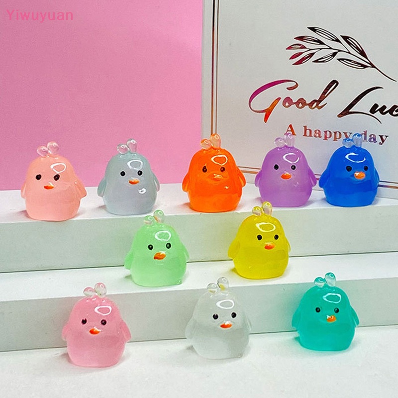 Bộ 5 Vịt Con Mini Phát Sáng Dùng Trang Trí Vườn Mới