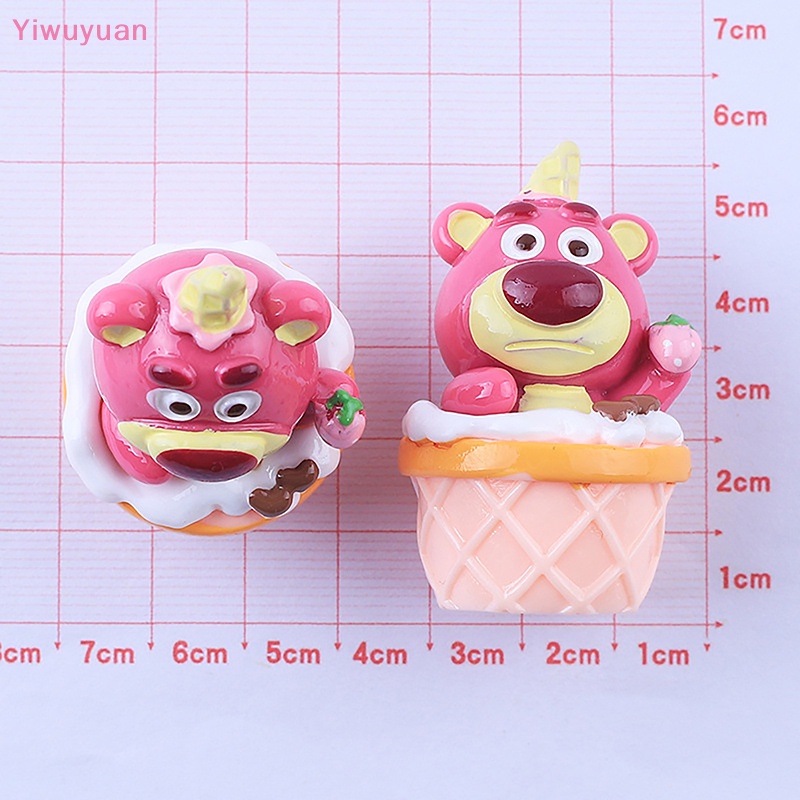 1 Đồ trang trí Gấu Và Dâu Tây Mini Trang Trí Đáng Yêu Mới