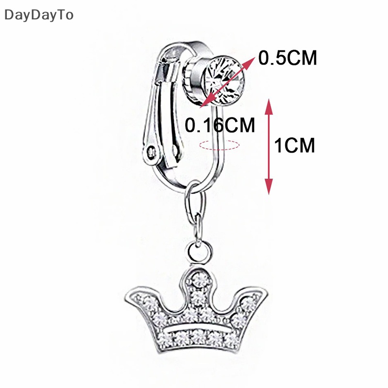 1 Khuyên Rốn Hình Vương Miện Giả Không Cần Xỏ Lỗ