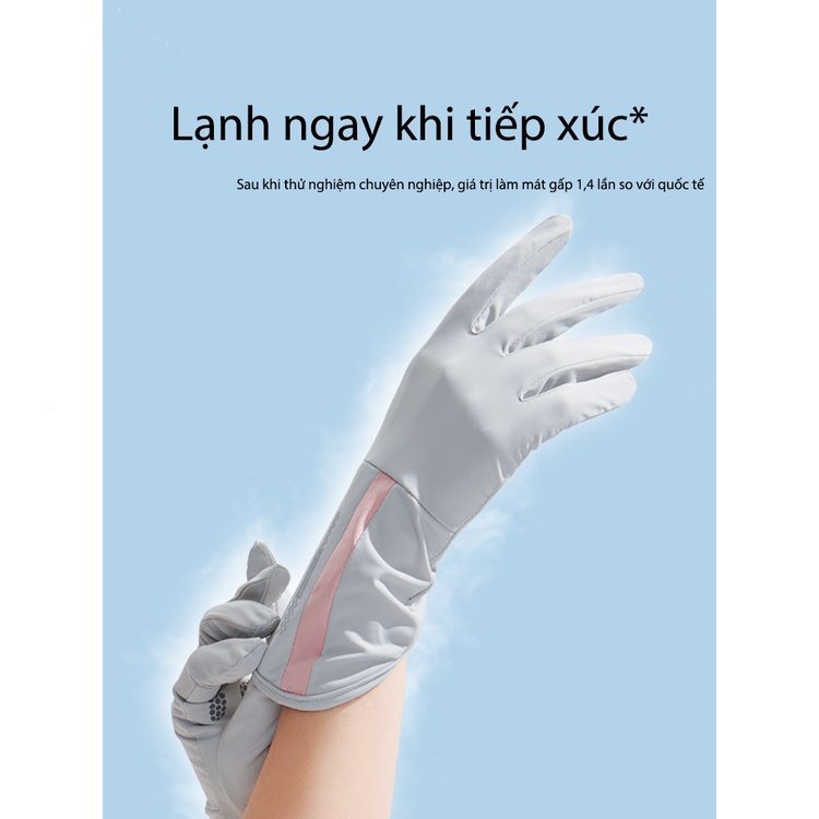 Đôi Găng Tay Chống Nắng Chống Trượt Thoáng Khí Cho Nữ upf50 +