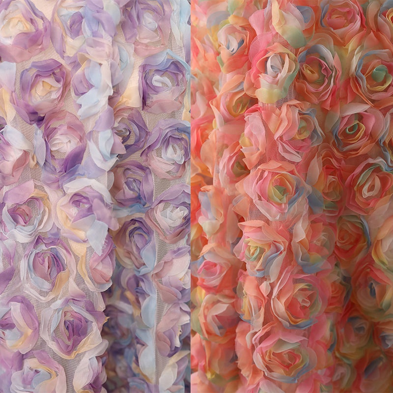 Hoa Hồng Gradient Ba Chiều Jacquard Fab