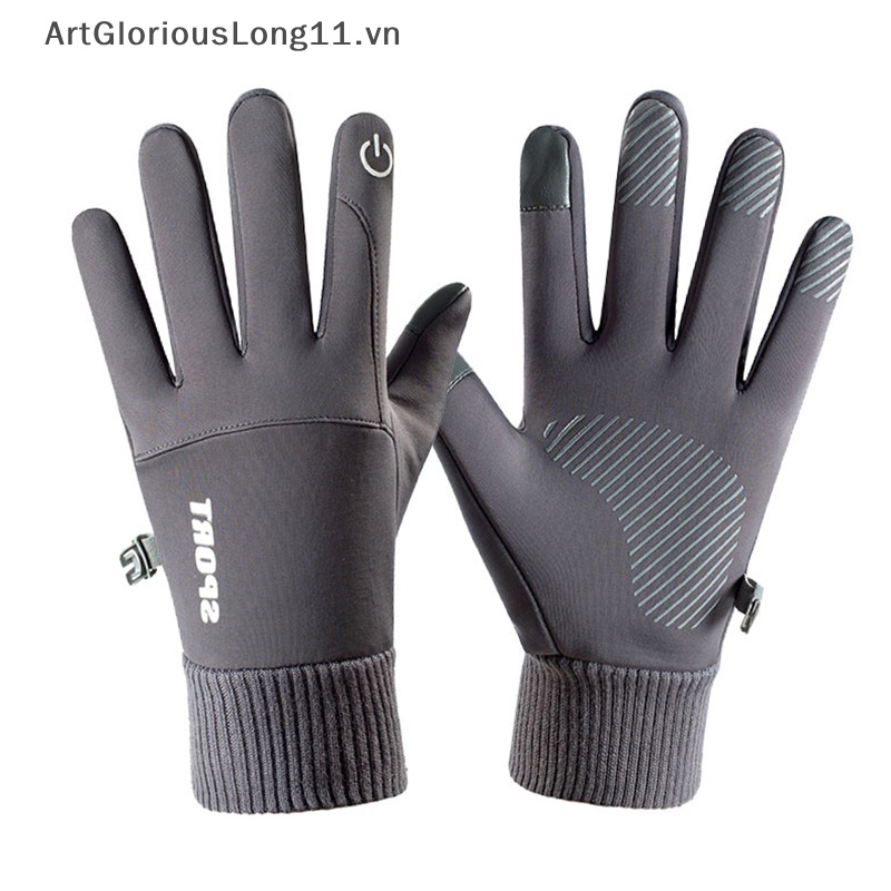 Găng Tay Chạy Xe Đạp / Trượt Tuyết Giữ Ấm Chống Trượt Có Thể Chạm Màn Hình Cảm Ứng Nghệ Thuật Cho Nam