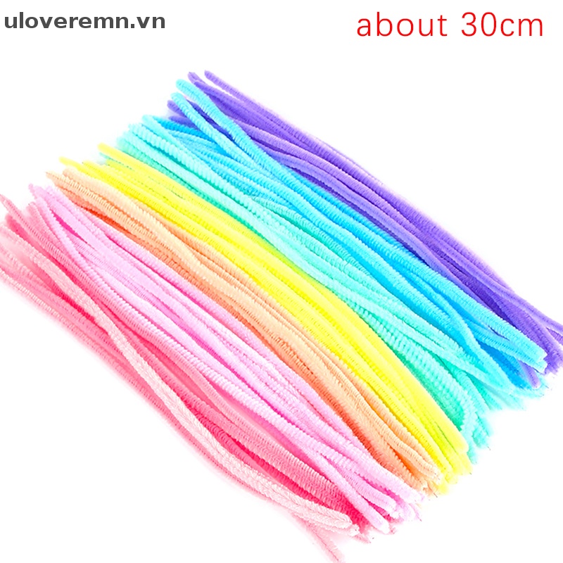 Set 100 Viên Sợi Chenille Làm Sạch Ống Nước Đầy Màu Sắc Thủ Công Cho Sinh Nhật