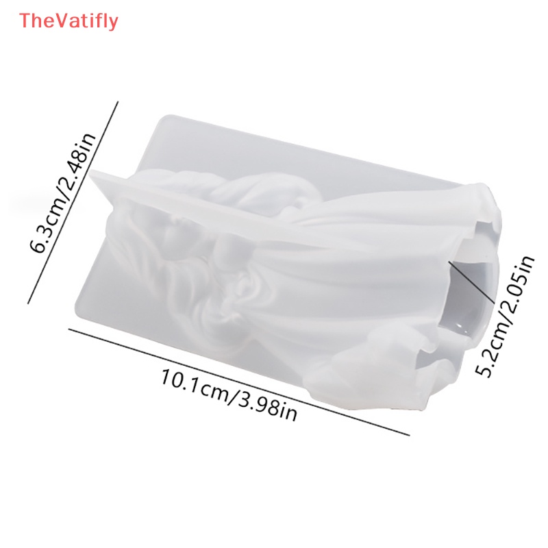 [Thevalifly] Khuôn Silicone Hình Chân Dung Công Chúa 3D Mặc Đầm Cưới Bán Chạy