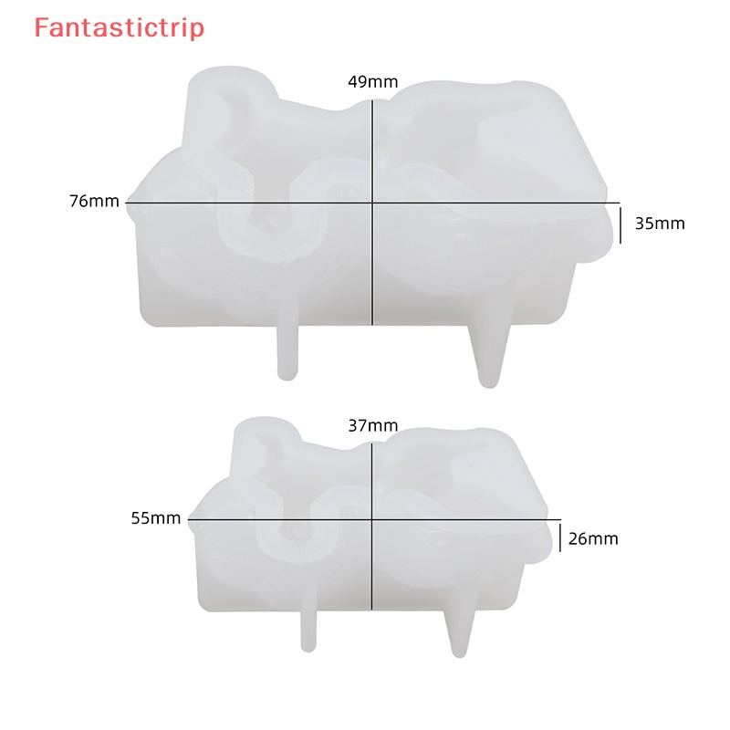 Set 2 Khuôn Silicon Làm Trang Sức Hình Cá Vàng 3D DIY Mới