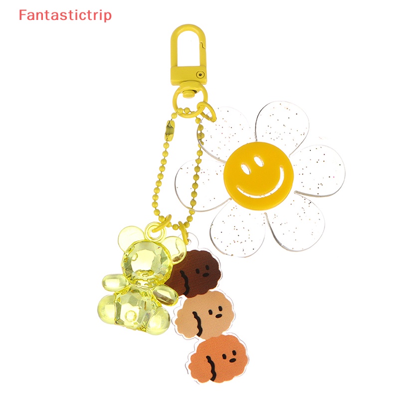 1 Móc Khóa Hoa Hướng Dương Bằng Acrylic Thời Trang Mới