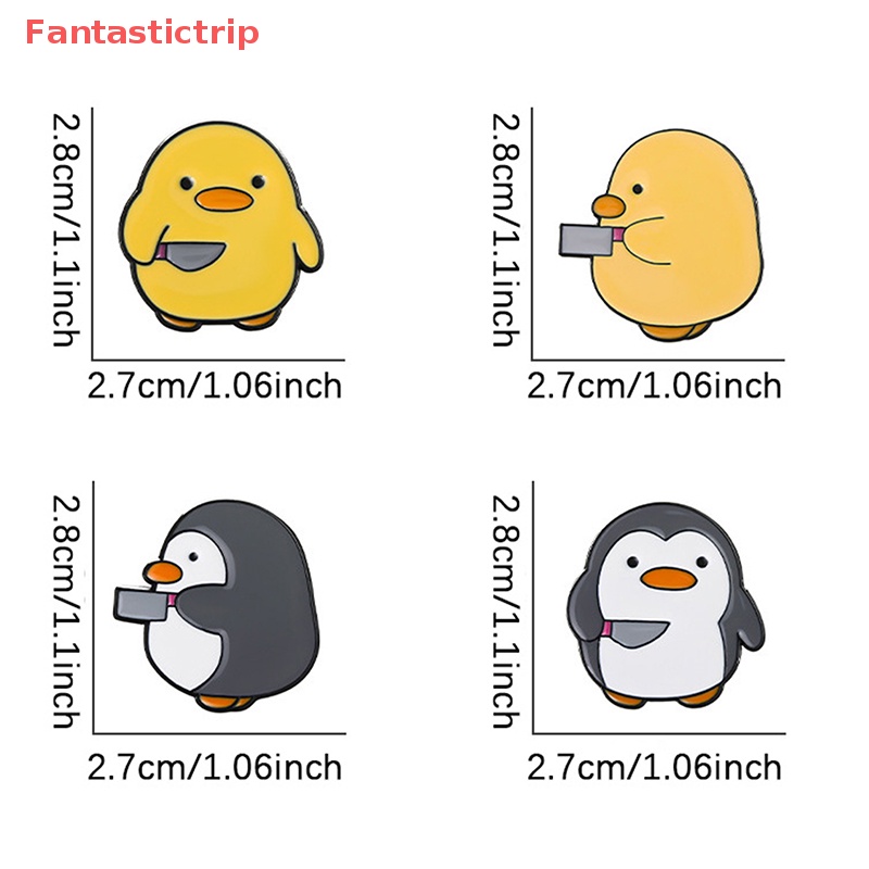 [Fantastictrip] Ghim Cài Áo Hoạt Hình Chú Gà / Chim Cánh Cụt Tráng Men Cutie Killer Nhỏ Nhắn Làm Quà Tặng Cho Bạn Bè Trẻ Em