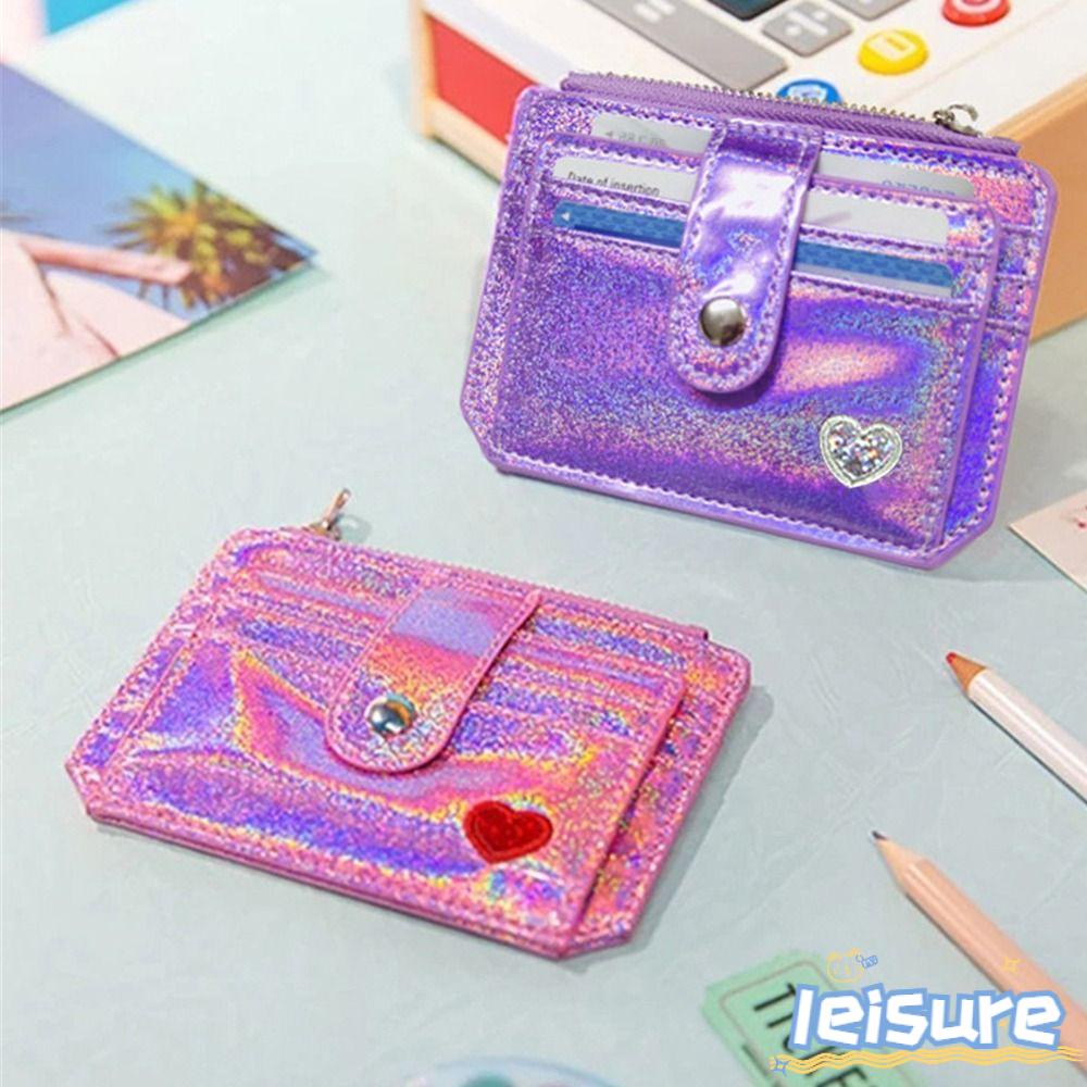 Ốp Điện Thoại Mỏng Nhiều Ngăn Đựng Thẻ Họa Tiết Trái Tim Lấp Lánh