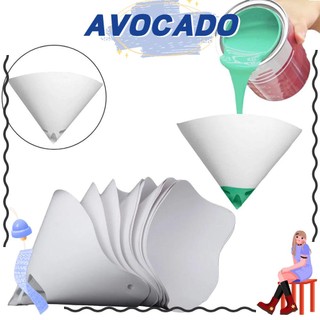 Avocado 10 chiếc lọc sơn phễu giấy thanh lọc căng cốc dùng một lần 100 lưới lọc sơn hình nón nylon micron giấy phễu
