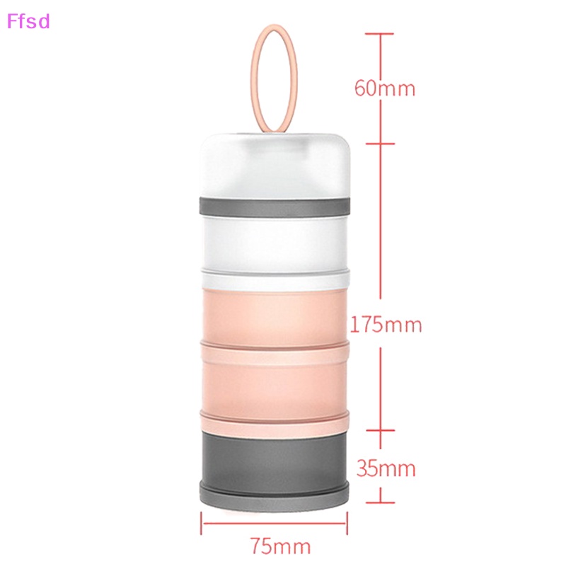 {Ffsd} Hộp Đựng Sữa Bột / Đồ Ăn Vặt 4 Tầng Sức Chứa Lớn Nhỏ Gọn Dành Cho Mẹ Và Bé * Hàng Bán Chạy