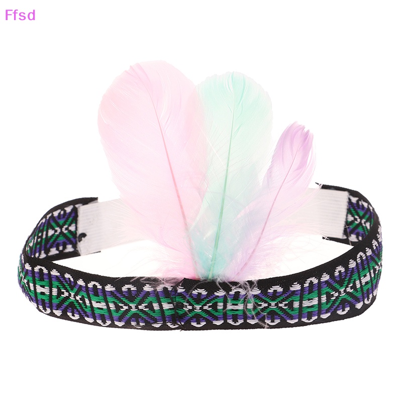 {Ffsd} Băng Đô Cài Tóc Đính Lông Vũ Nhiều Màu Sắc Thời Trang Sáng Tạo Làm Bằng Thủ Công Dành Cho Biểu Diễn