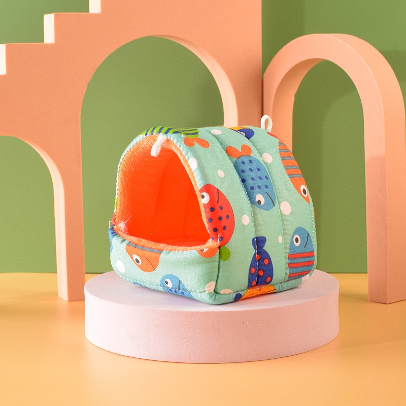 Giường ngủ ấm áp mềm mại nhiều màu sắc dễ thương，cho thú cưng/sóc/chuột hamster
