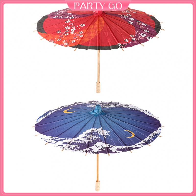 Bộ 2 Dù Giấy Màu Sắc Dùng Làm Đạo Cụ Chụp Ảnh Phong Cách Trung Hoa