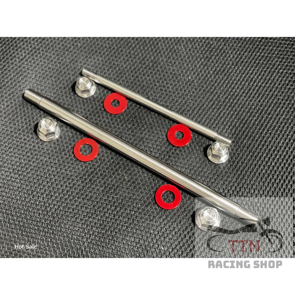 Cốt Bánh Salaya INOX 304 MẪU THÁI Trước Sau Cho MỌI DÒNG XE Siêu Sáng Kèm Lông Đền Nhôm Đỏ