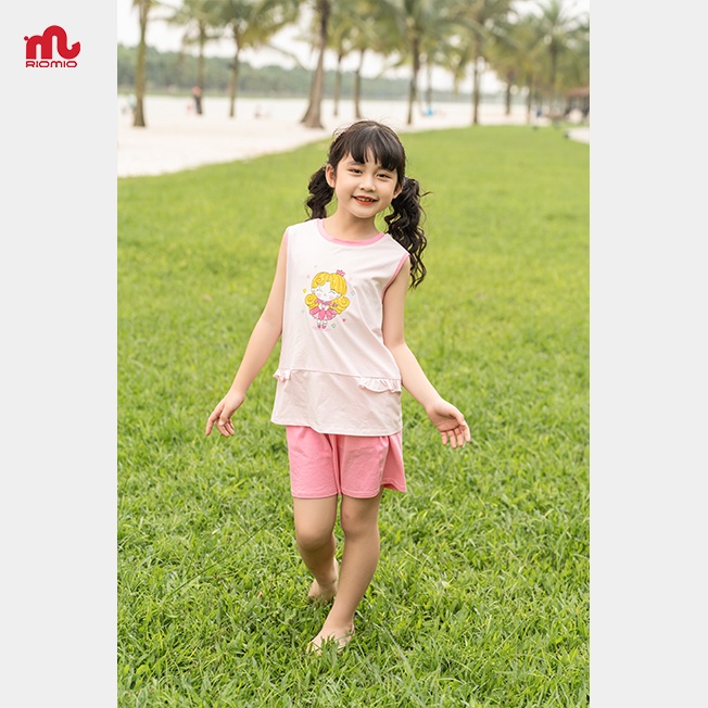 Đồ bộ cotton bé gái Riomio mềm mại thoáng mát quần áo trẻ em 2,3,4,5,6,7 tuổi RBG621