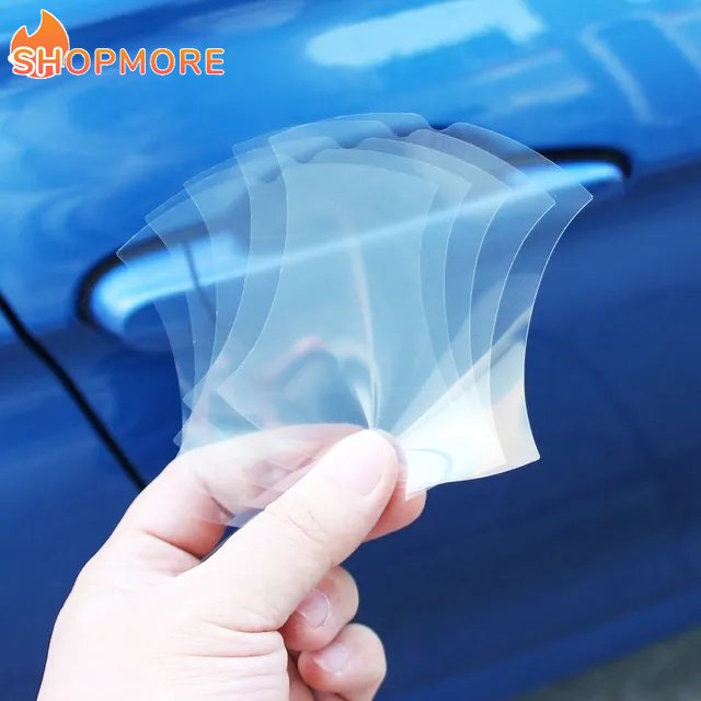 Bộ 8 Miếng Dán Bảo Vệ Tay Nắm Cửa Xe Hơi Trong Suốt Chống Trầy Xước Tiện Dụng