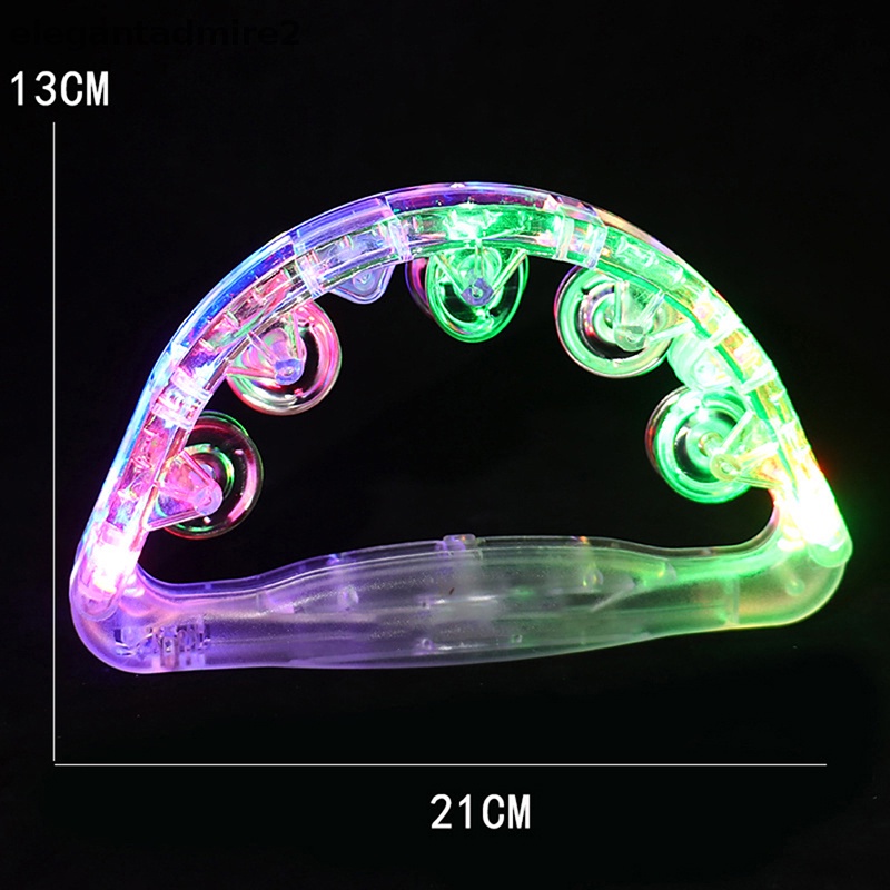 Trống Lục Lạc Đồ Chơi Có Đèn LED Màu Sắc Ngẫu Nhiên