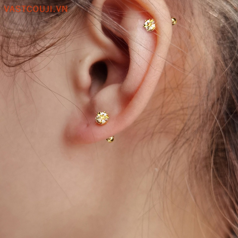 1 Đôi Khuyên Tai Nữ Đính Đá Zircon Thời Trang